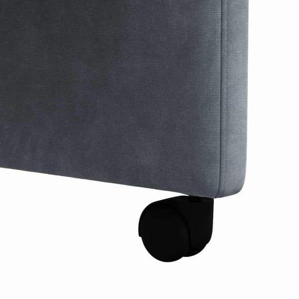 Matstolar med hjul 2 pcs Mörkgrå 58 x 65 x 98 cm Sammet
