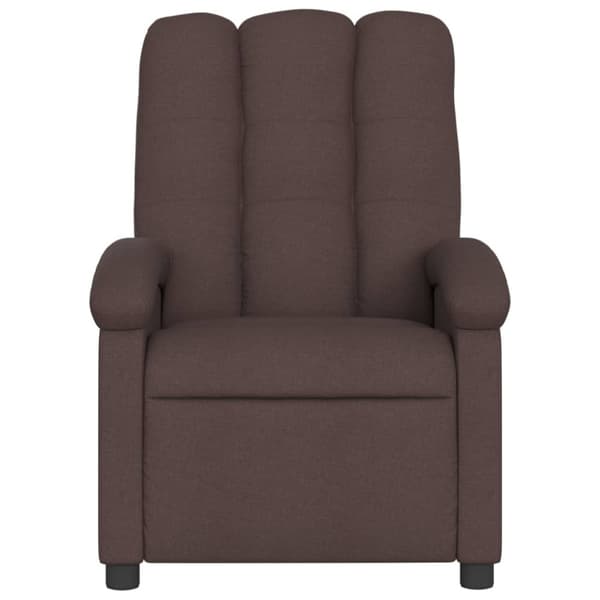 Massagefåtölj mörkbrun tyg