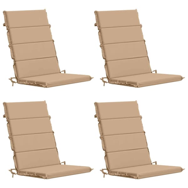 Dyna till stol med hög rygg GEMERT 4 st 100% Polyester Sand