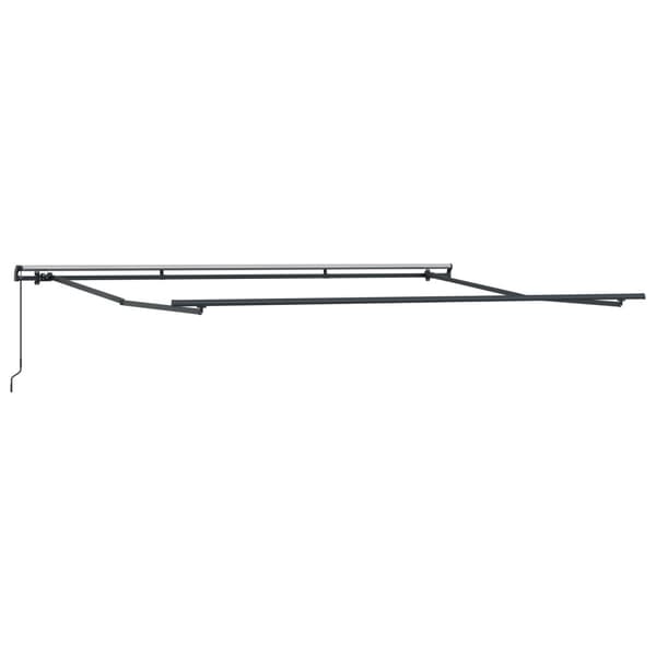 Utdragbar markis Vit 450 × 350 cm Polyester och aluminium