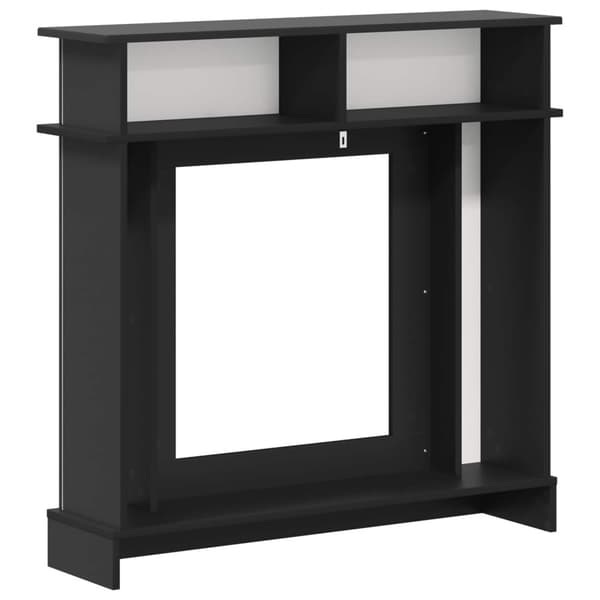 Eldstadsram Svart 102 x 26 x 100 cm Konstruerat trä