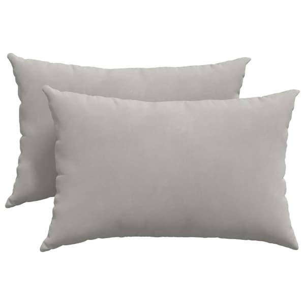 Sofakuddar 2 pcs Ljusgrå 60 x 40 cm tyg