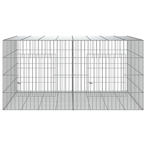 Kaninhage 2 paneler 110x79x54 cm galvaniserat järn