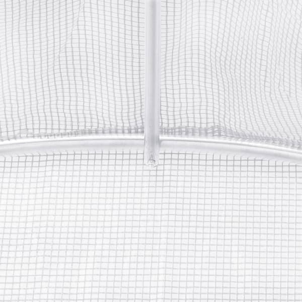 Växthus med stålram vit 70 m² 14x5x2,3 m