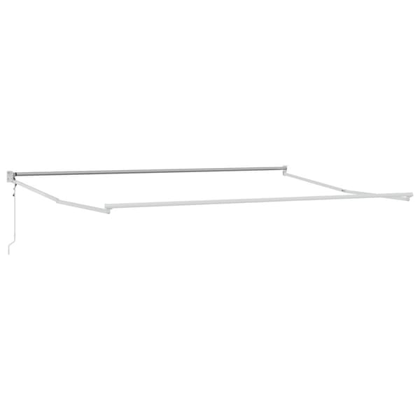 Utfällbar markis Beige 400 × 300 cm Polyester och aluminium
