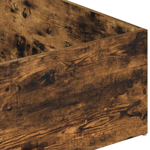 Sängomramning för ställbar sängbotten Rökt ek 100 x 200 cm