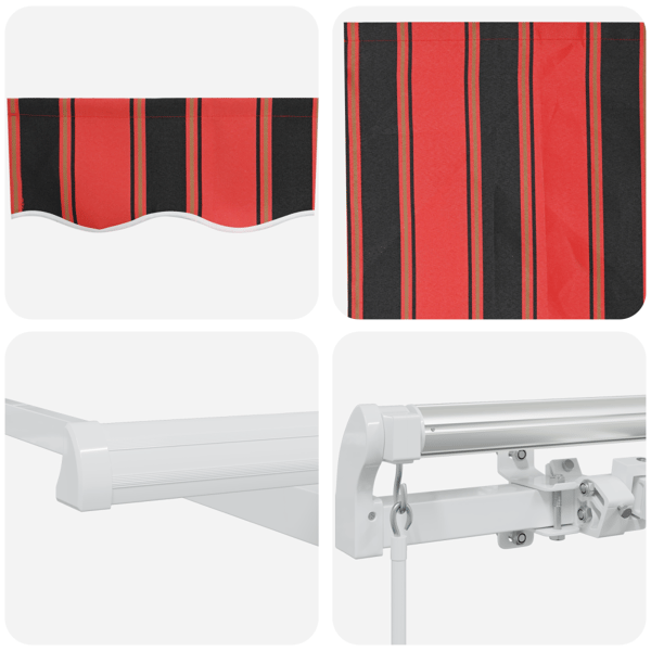 Utfällbar markis Orange 350 x 200 cm tyg