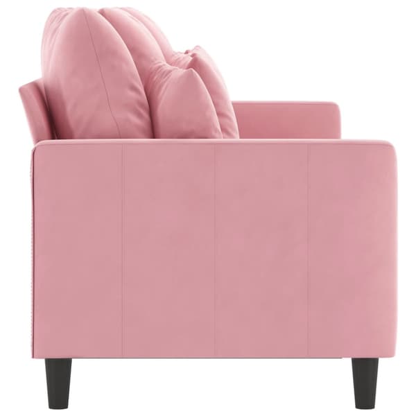 3-sitssoffa rosa 180 cm sammet