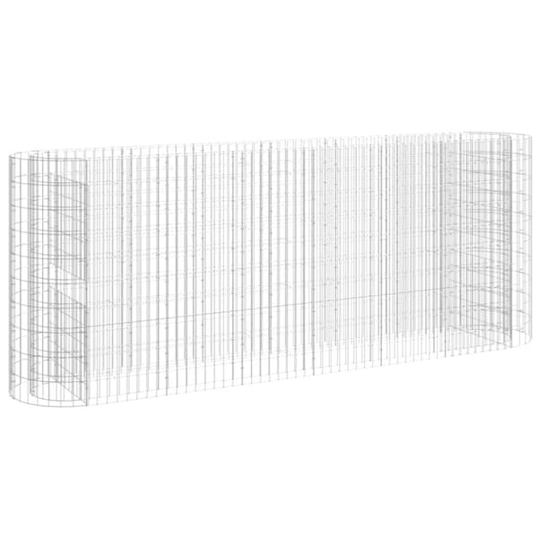 Planteringsgabion galvaniserat järn 260x50x100 cm
