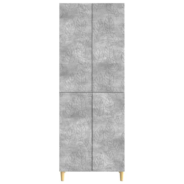 Skåpset 2 pcs Betonggrå Konstruerat trä