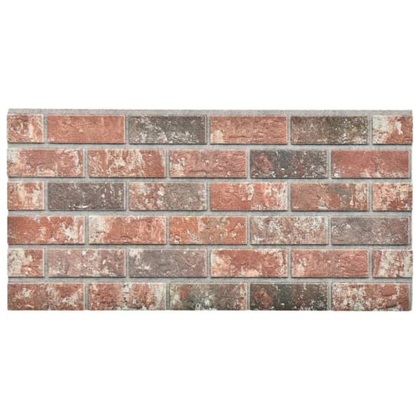Väggpaneler 10 pcs Mörkbrun och grå 100 x 50 cm EPS Skum