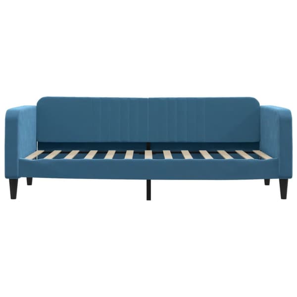 Dagbädd med madrass blå 80x200 cm sammet