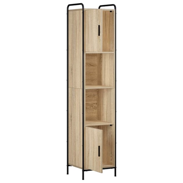 Badrumsskåp Sonoma-ek 46 x 36 x 181 cm Konstruerat trä