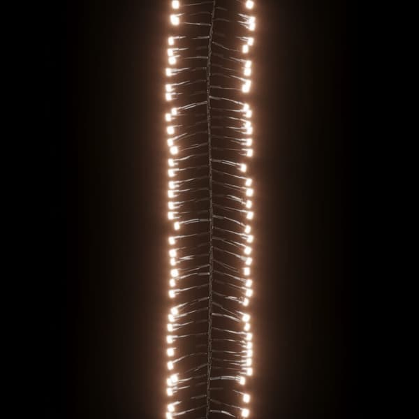 Ljusslinga cluster med 400 LED varmvit 7,4 m PVC