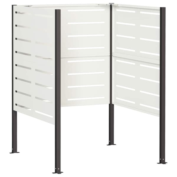 Soptunneskärm 85 x 85 x 113 cm Stål Vit