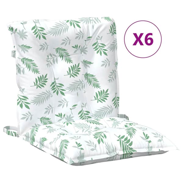 Utomhuskudde 6 pcs Vit 100 x 50 x 7 cm Tyg