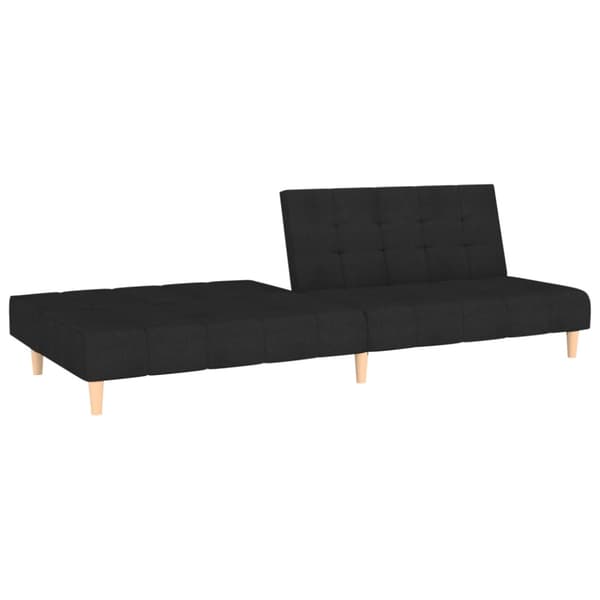 Bäddsoffa 2-sits svart tyg