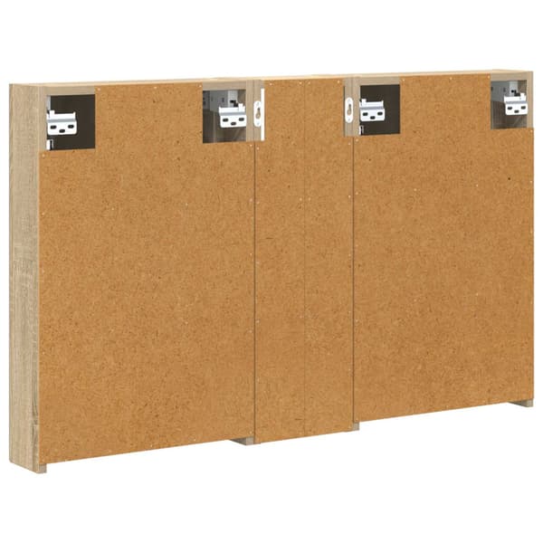 Badrumsskåpsset 3 st 100 x 10,5 x 60,5 cm Konstruerat trä