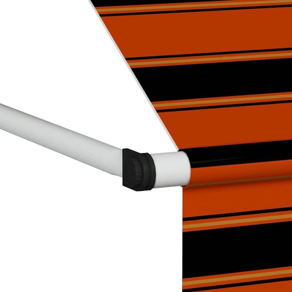 Markis manuellt infällbar 100 cm orange och brun