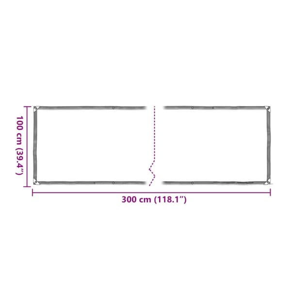 Växtskydd med öljetter 1x3 m polyeten