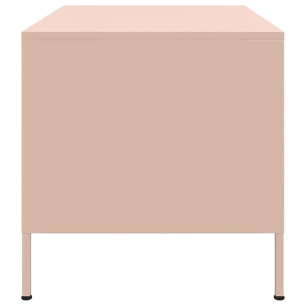 Soffbord rosa 68x50x50,5 cm stål