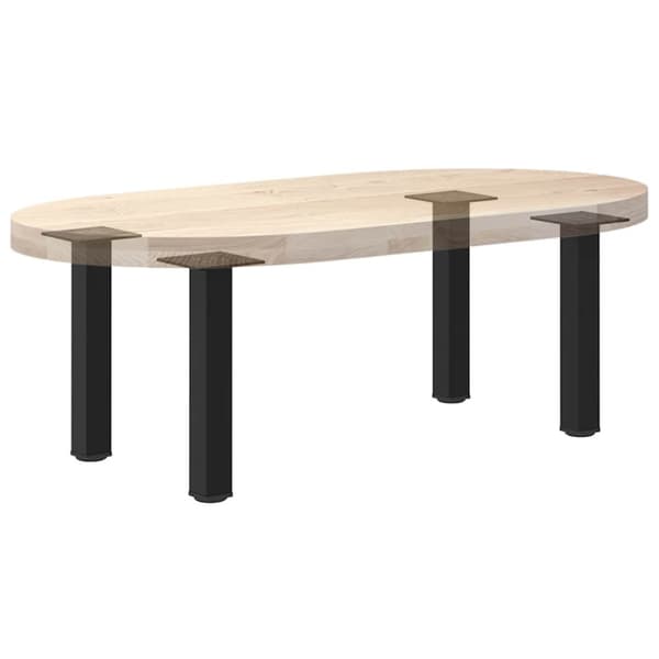 Soffbordsben 4 st svarta 42-44 cm stål