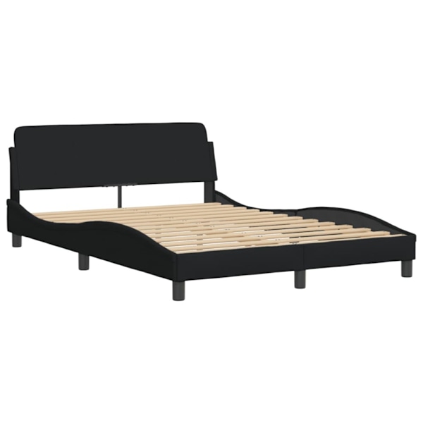 Bed Frame "Dover" Black 140x190 cm Fabric