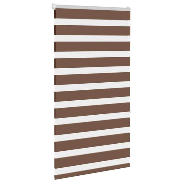 Rullgardin zebra brun 80x150 cm tyg bredd 75,9 cm polyester
