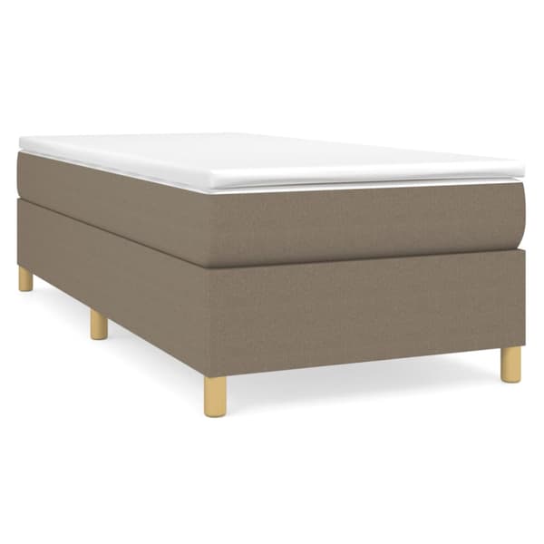 Boxspring-sängram Taupe 80x200cm tyg