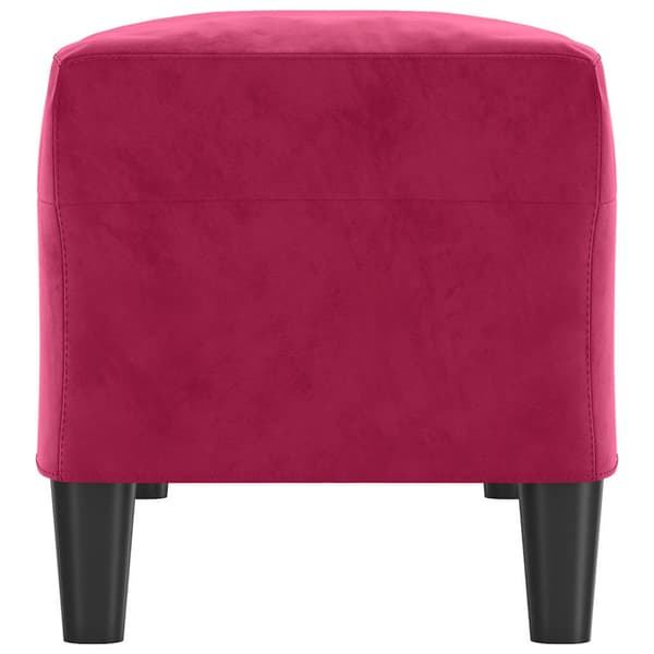 Bänk vinröd 100x35x41 cm sammet