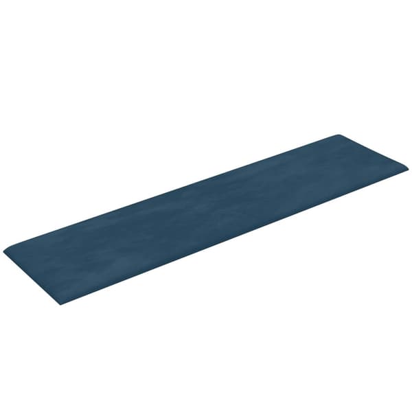 Väggsänggavel 12 pcs Blå 60 x 15 cm Sammet