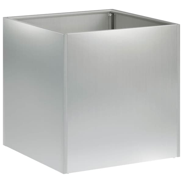 Trädgårdsplanterare 2 st Silver 35 x 35 x 35 cm