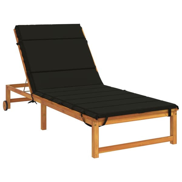 Solstol Kudde GEMERT 100% Polyester Svart 200 x 80 x 3 cm