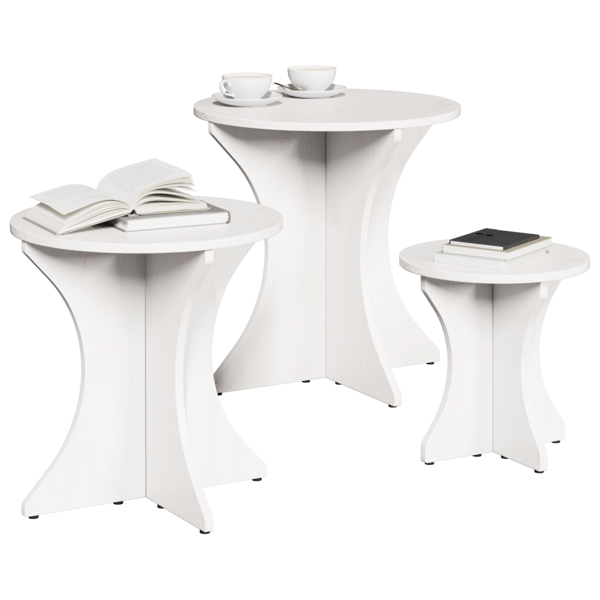 Kaffeebord 3 pcs Vit