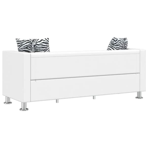 Soffa 3-sits konstläder vit
