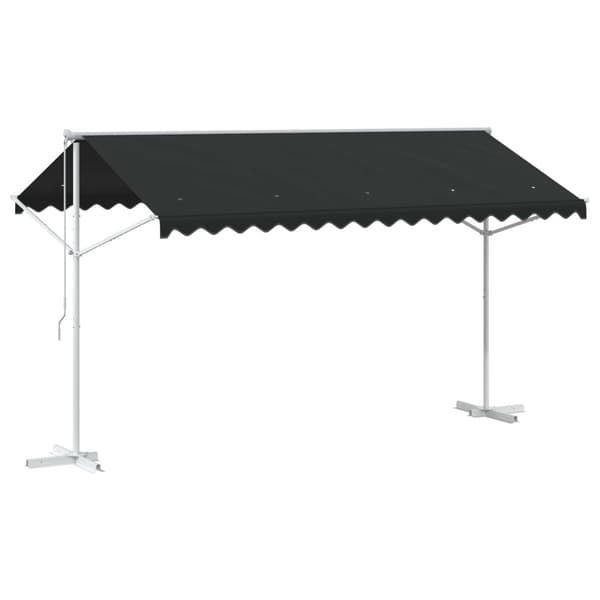 Fristående markis Antracit 4 × 3 m Polyester