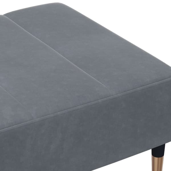 Fotpall mörkgrå 77x55x31 cm sammet