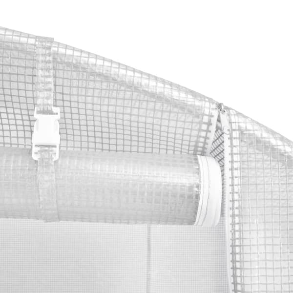 Växthus med stålram vit 132 m² 22x6x2,85 m