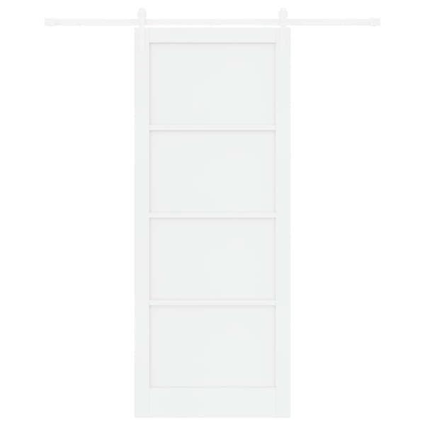 Skjutdörr 93 x 232 cm Konstruerat trä Vit
