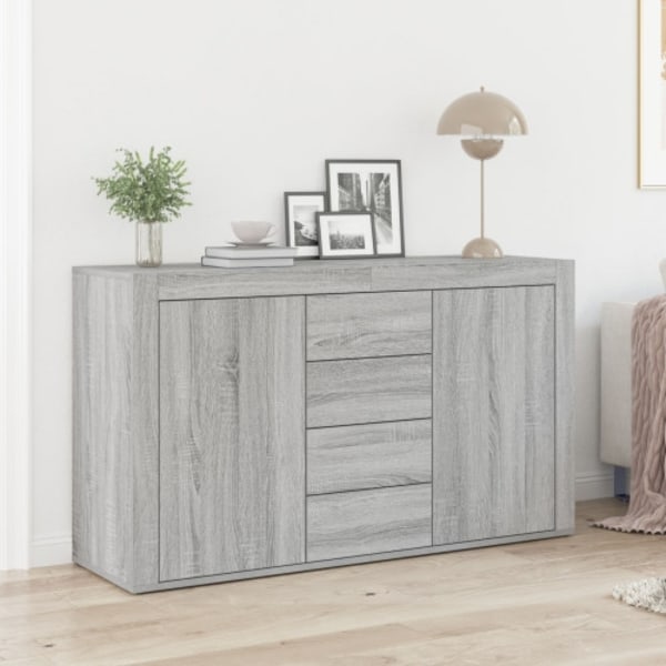 Sideboard Grå sonoma Konstruerat trä 120 x 36 x 69 cm