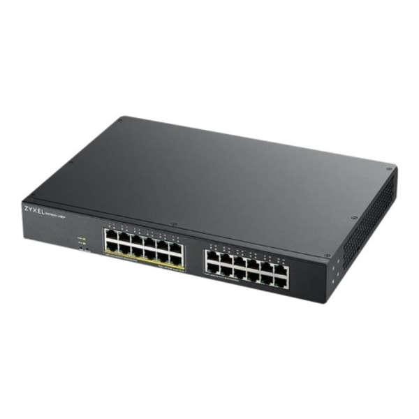 Zyxel GS1900-24EP hanterad L2 Gigabit Ethernet (10/100/1000) Strömförsörjning via Ethernet (PoE) stöd Svart