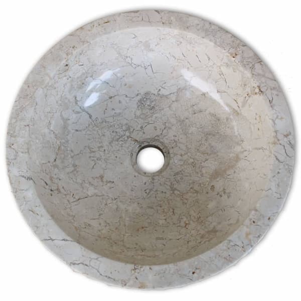 Handfat Marmor 40 cm Gräddvit