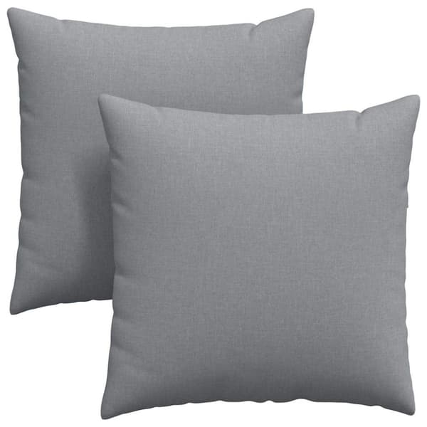 Sofakuddar 2 pcs Ljusgrå 80 x 80 cm tyg