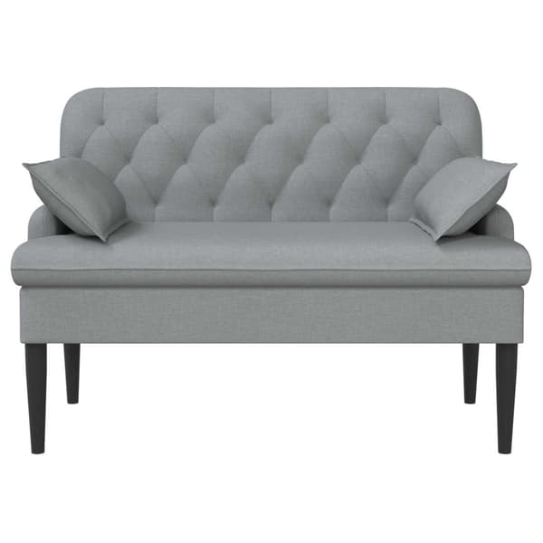 Loveseat med knapprapport Ljusgrå 111 x 68 x 80 cm Tyg