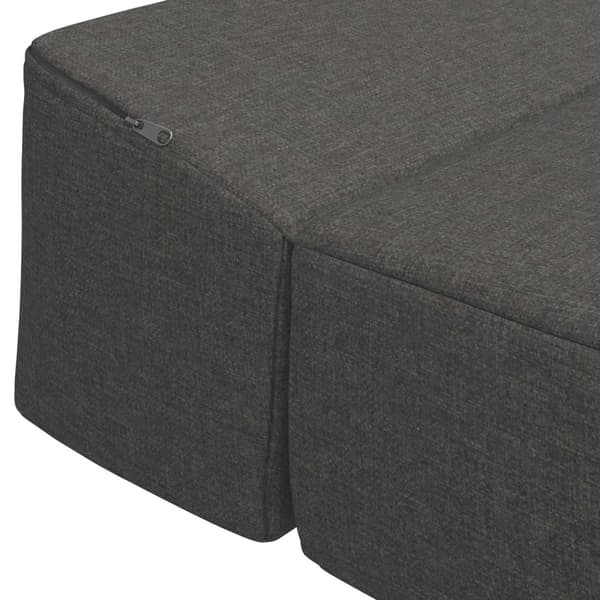 Fällbar Soffbed Mörkgrå 200 x 70 x 10 cm Tyg
