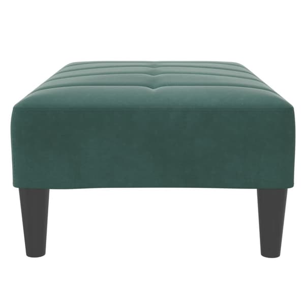Fotpall mörkgrön 77x55x31 cm sammet