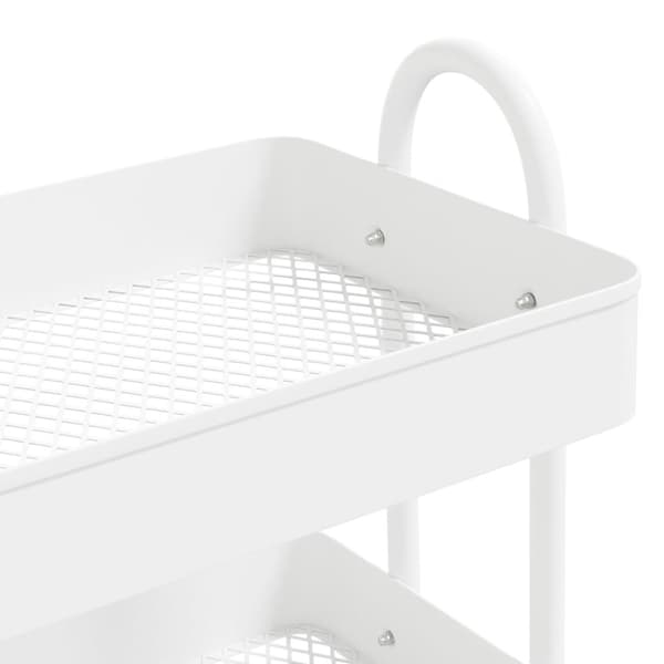 Rullvagn 3 våningar vit 43x34x79 cm stål