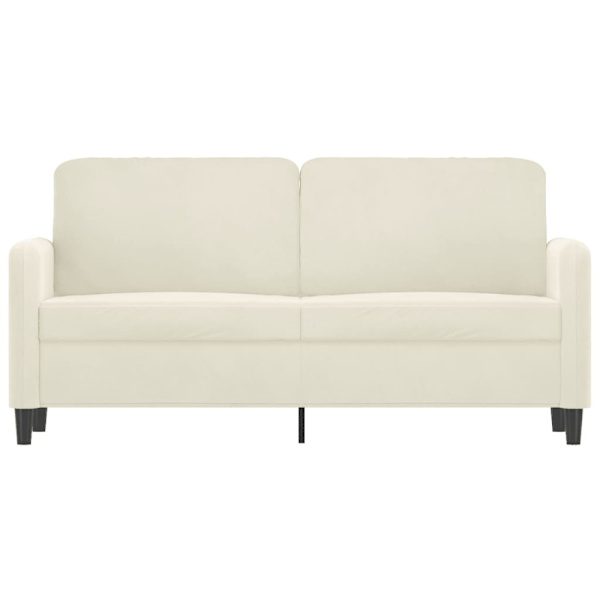 Soffa 2-sits gräddvit 140 cm sammet