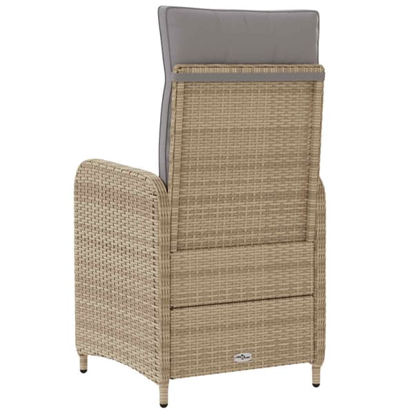 Fällbar trädgårdstol Beige och Ljusgrå 57 x 63 x 94 cm