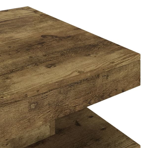 Soffbord mörkbrun 60x60x35 cm MDF